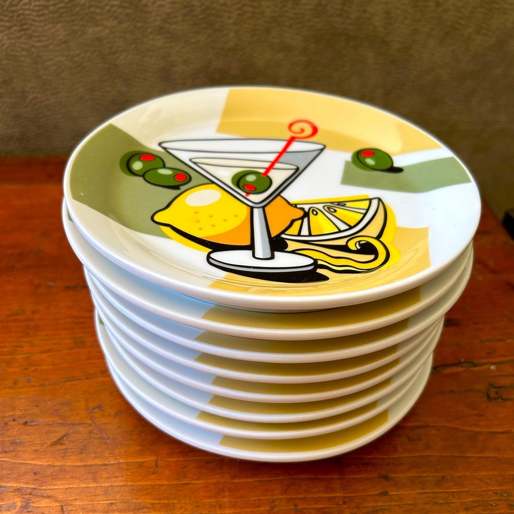 Martini Motif Side Plates